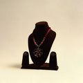 Handcrafted Wooden Beads Fabart Necklace Set 37