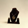 Handcrafted Wooden Beads Fabart Necklace Set 42