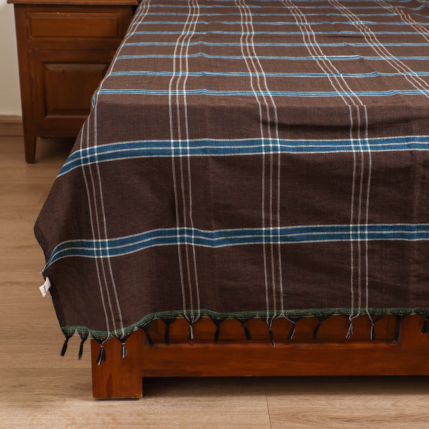 Handloom Cotton Single Bedsheet (90 x 60 in) 281