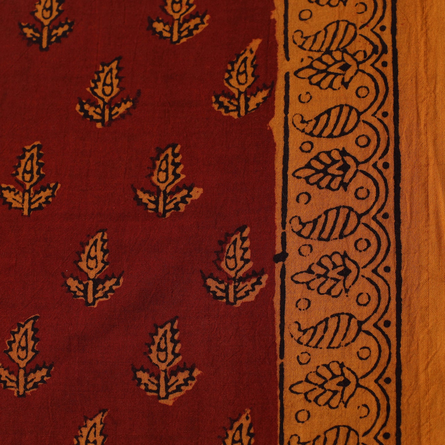 Bagh Hand Block Print Natural Dyed Cotton Fabric 09