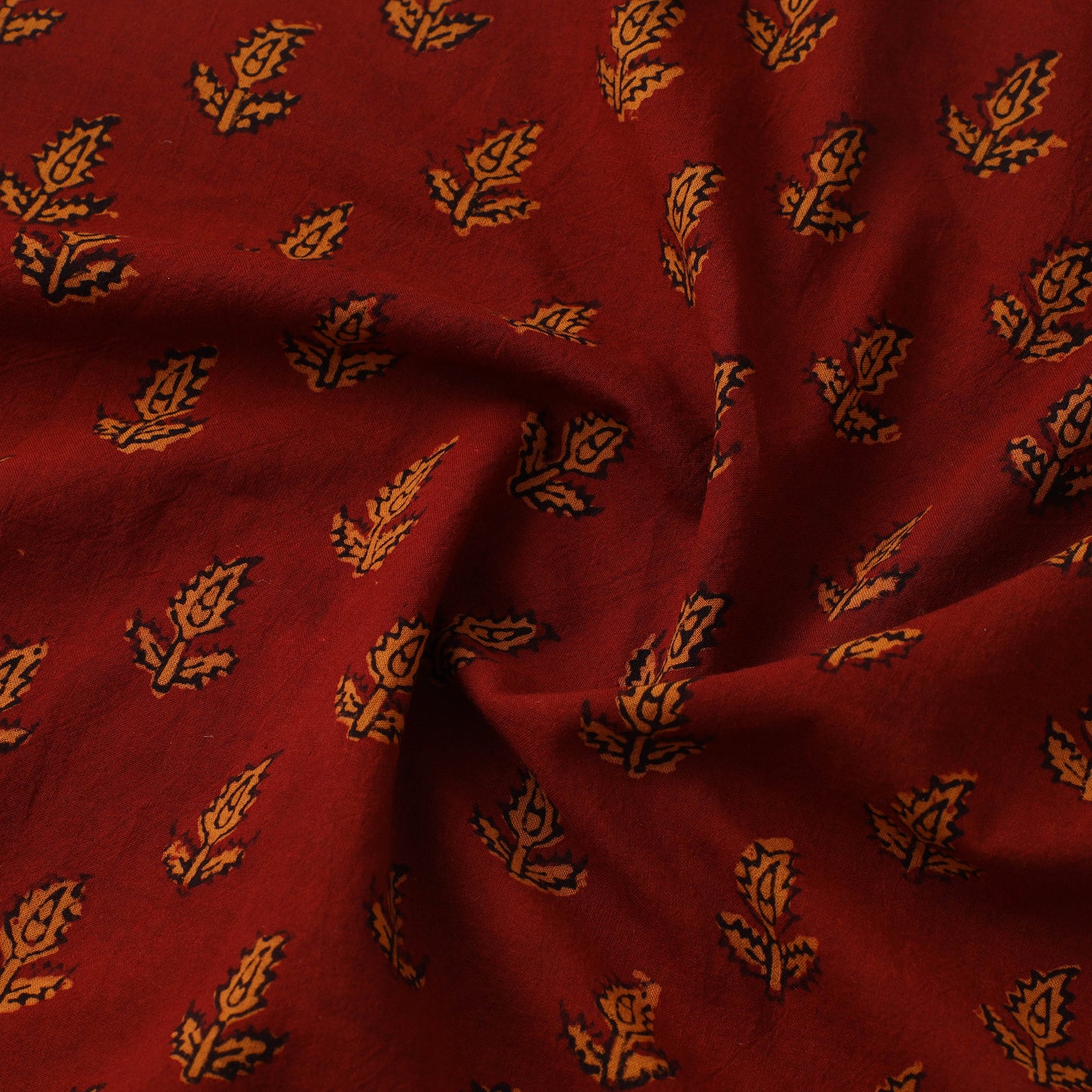 Bagh Hand Block Print Natural Dyed Cotton Fabric 09