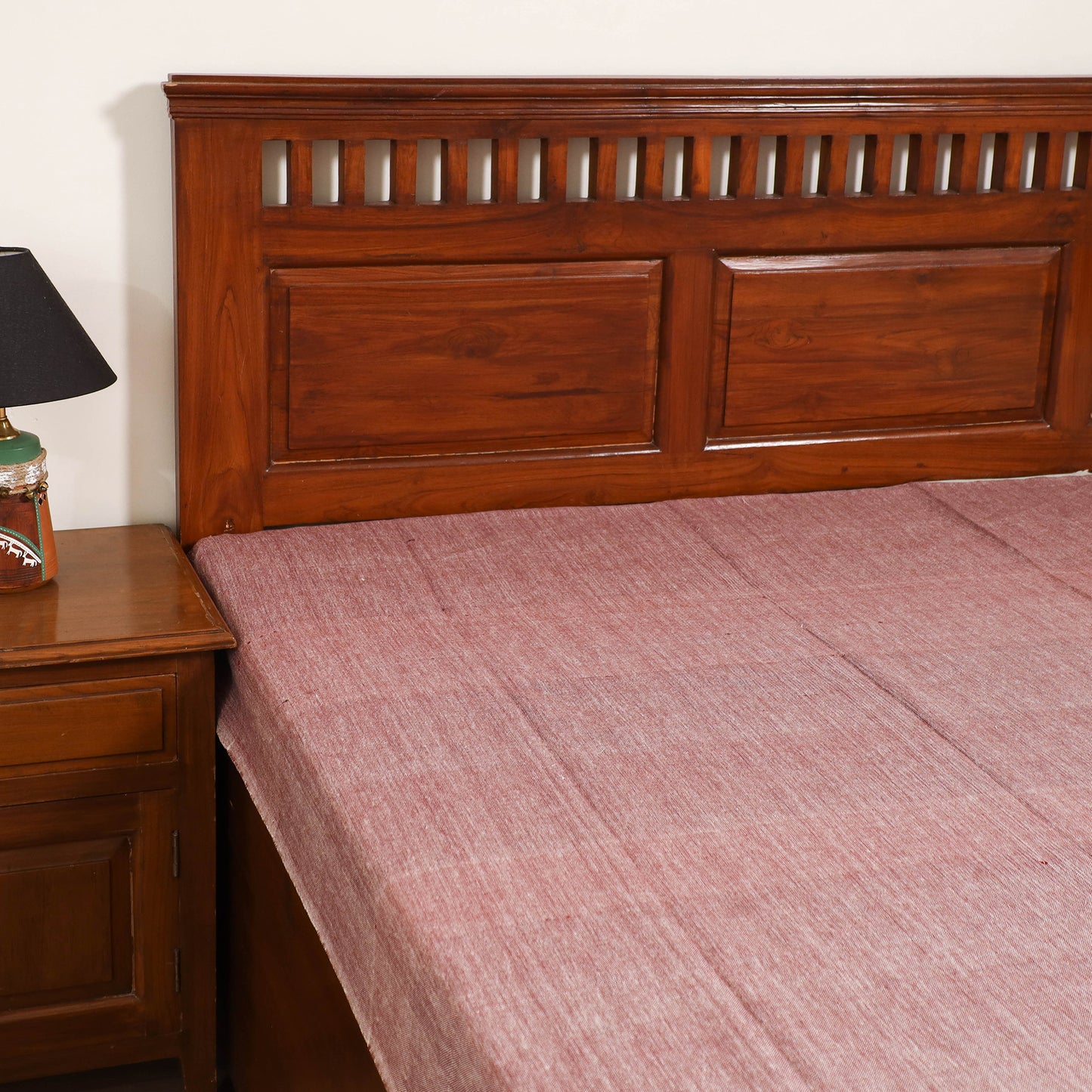 Handloom Cotton Single Bedsheet (90 x 60 in) 283