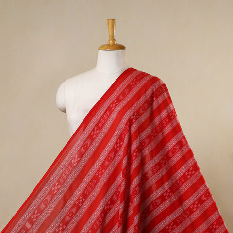 Red - handloom cotton sambalpuri ikat fabric 26