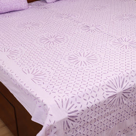 Barmer Applique Cutwork Cotton Double Bedsheet Set (108 x 90 in) 01