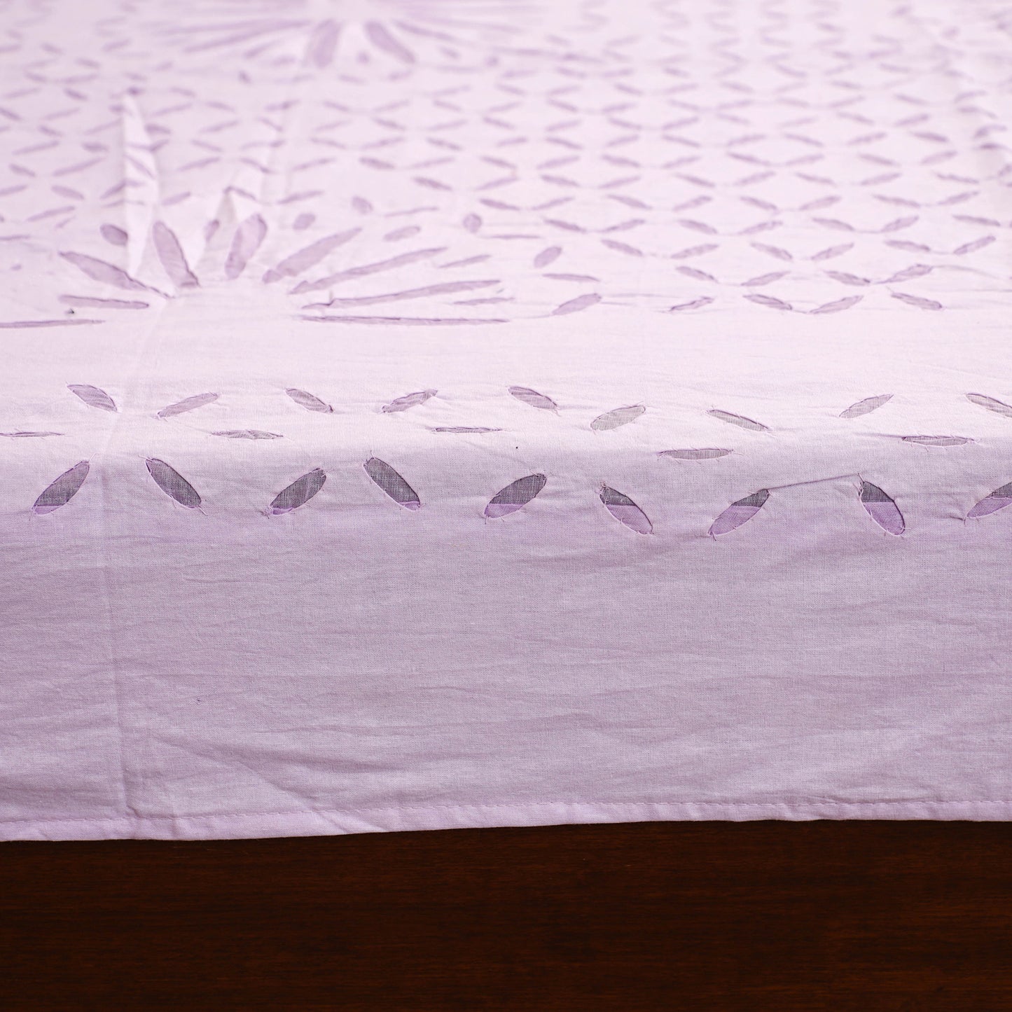 Barmer Applique Cutwork Cotton Double Bedsheet Set (108 x 90 in) 01