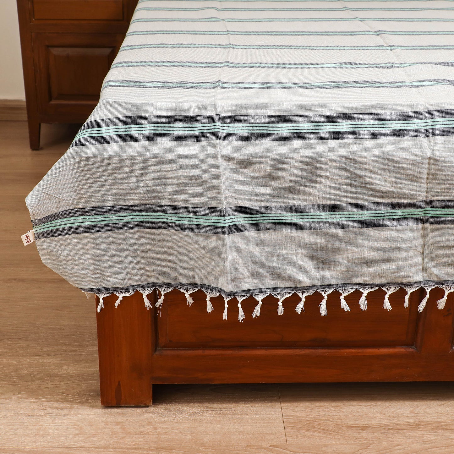 Handloom Cotton Single Bedsheet (90 x 60 in) 287