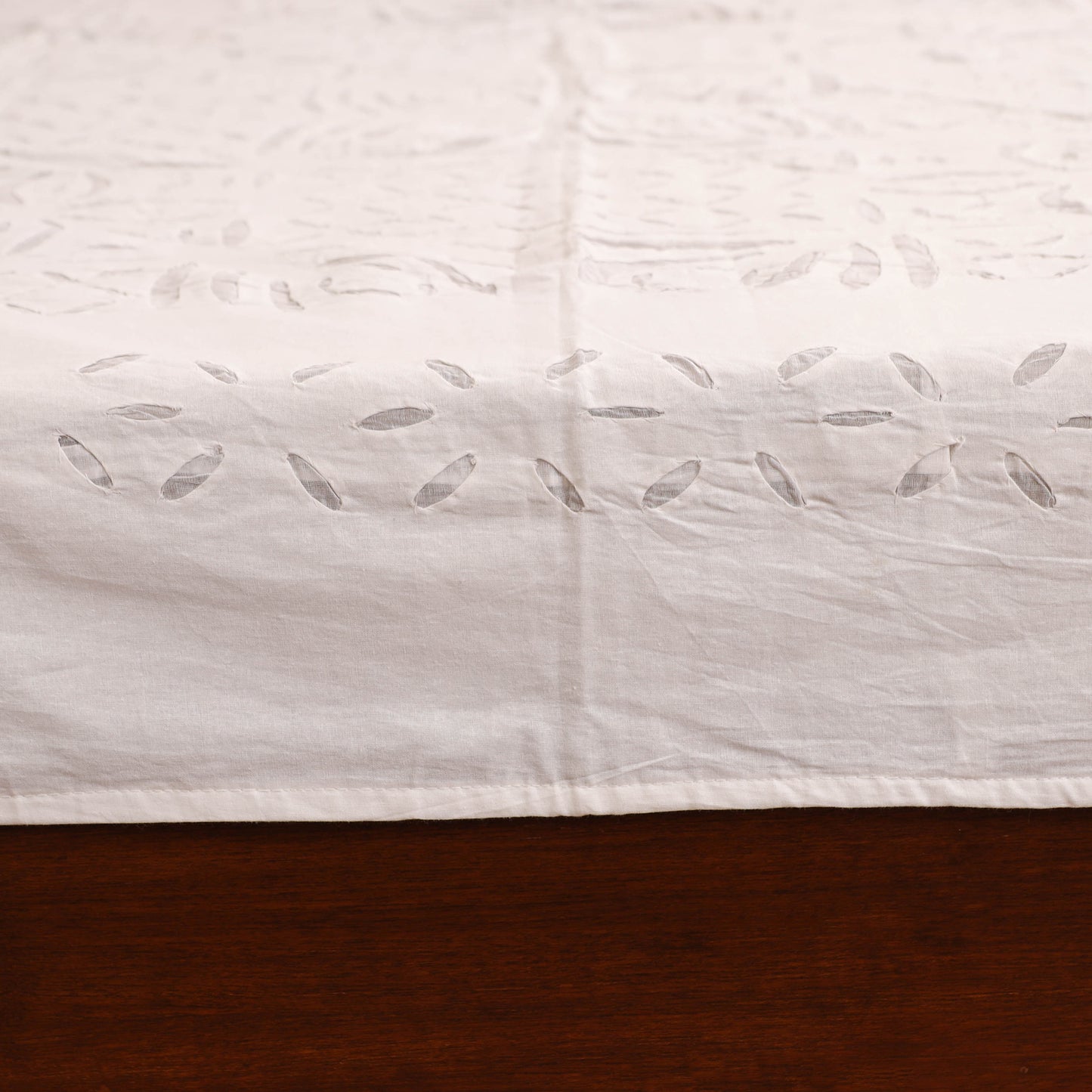 Barmer Applique Cutwork Cotton Double Bedsheet Set (108 x 90 in) 02