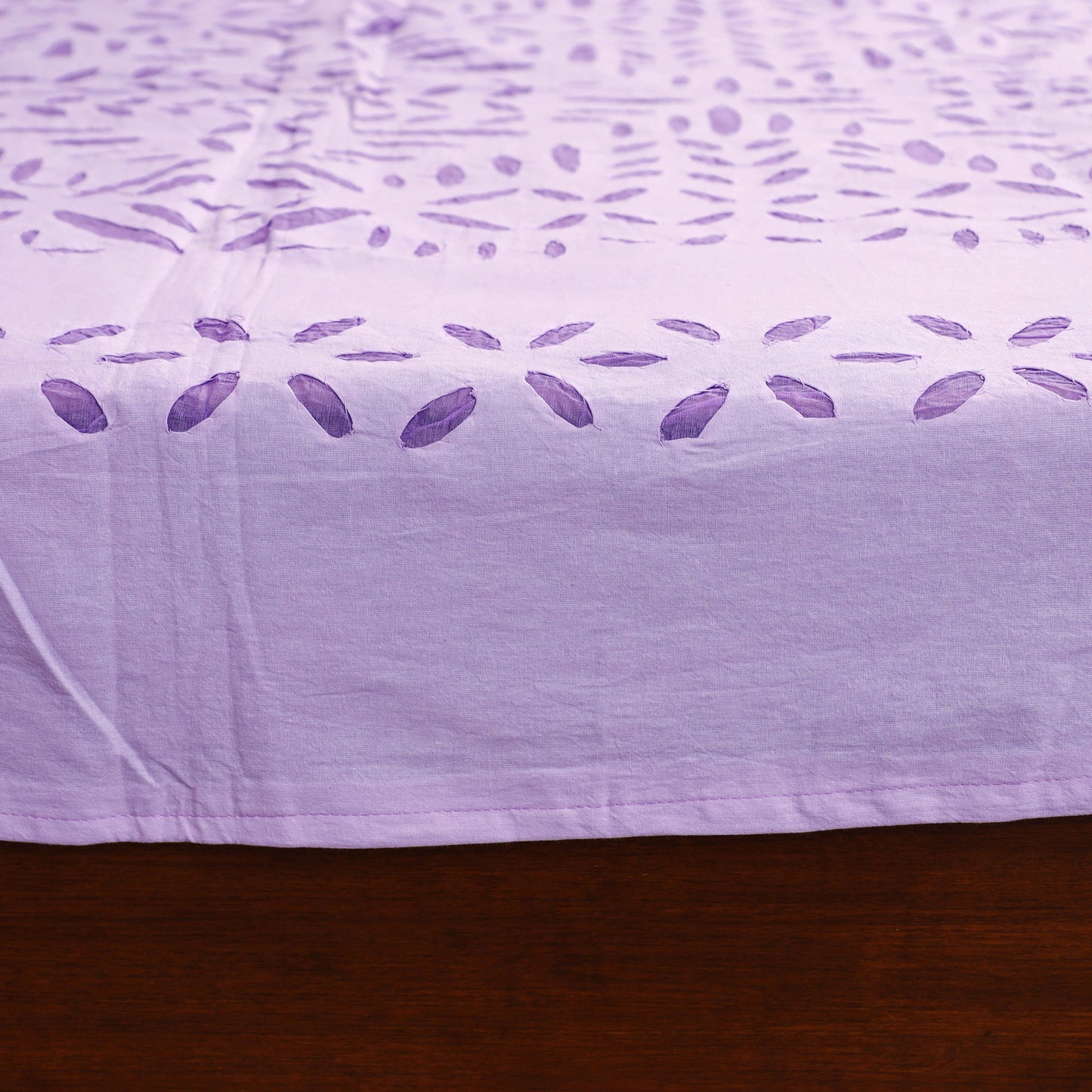Barmer Applique Cutwork Cotton Double Bedsheet Set (108 x 90 in) 03