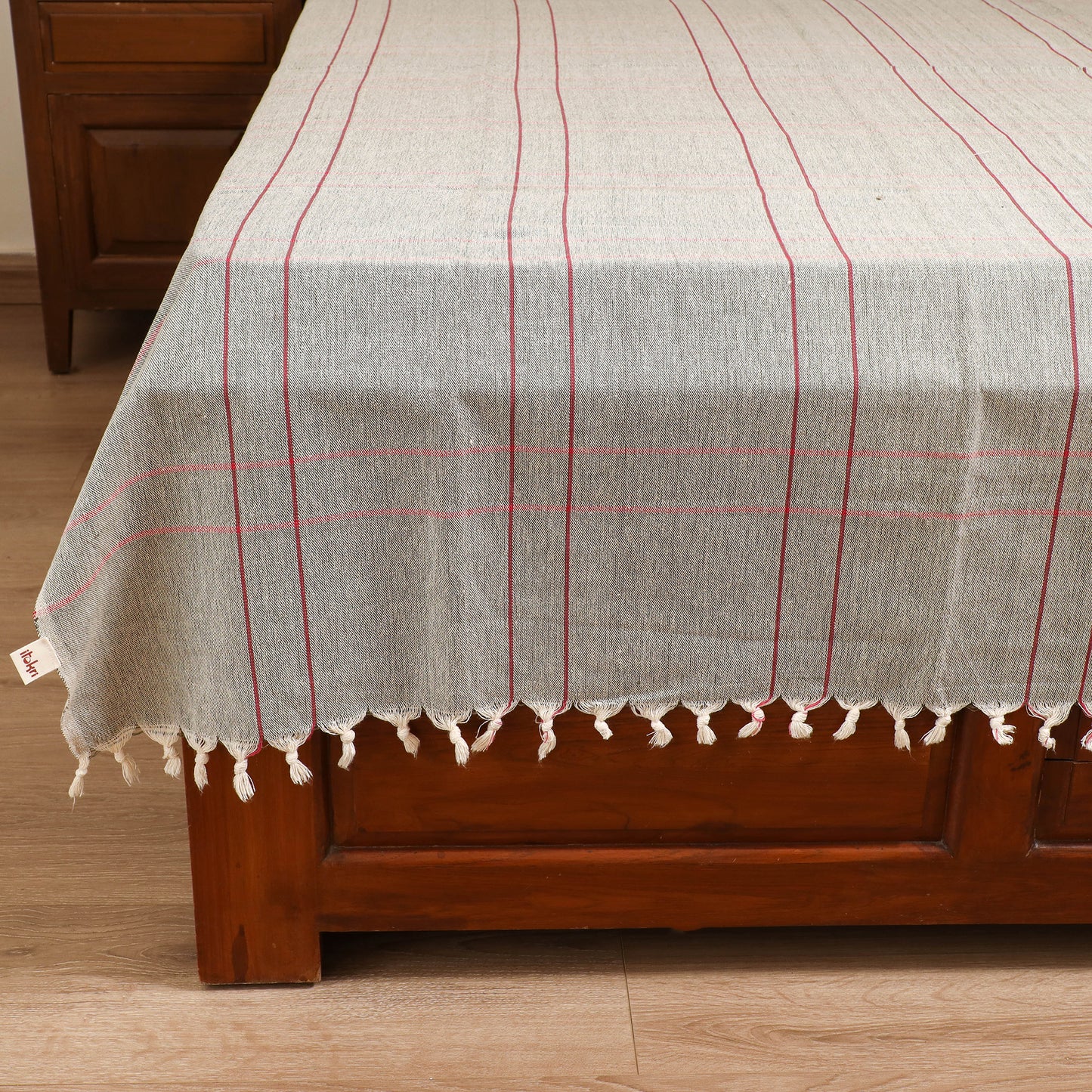 Handloom Cotton Single Bedsheet (90 x 60 in) 289
