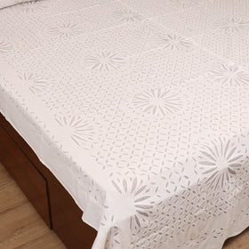 Barmer Applique Cutwork Cotton Double Bedsheet Set (108 x 90 in) 04