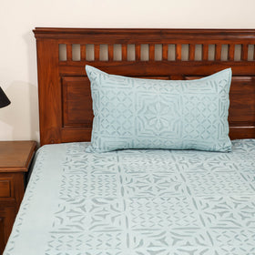 Barmer Applique Cutwork Cotton Double Bedsheet Set (108 x 90 in) 05