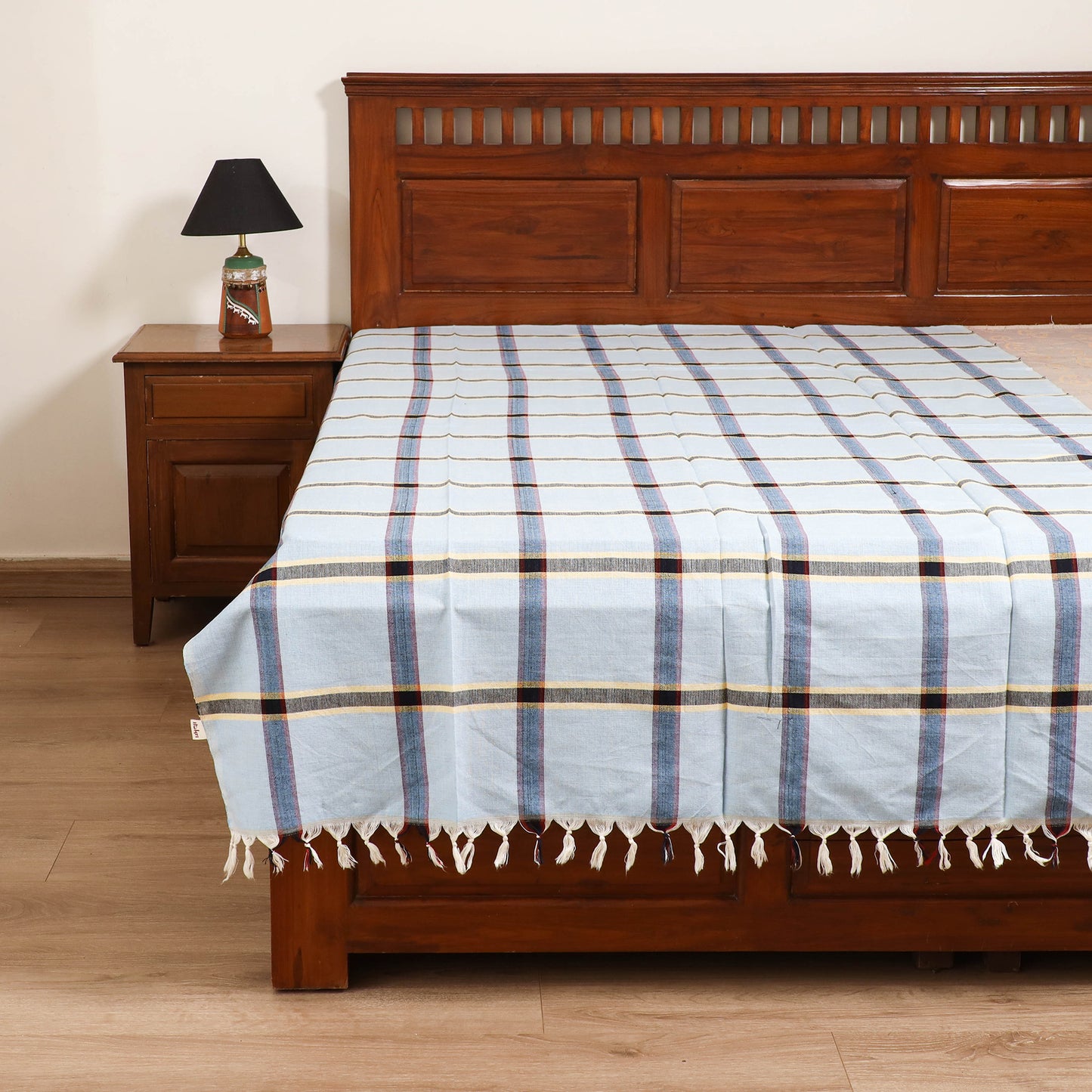Handloom Cotton Single Bedsheet (90 x 60 in) 290