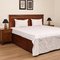 Barmer Applique Cutwork Cotton Double Bedsheet Set (108 x 90 in) 06