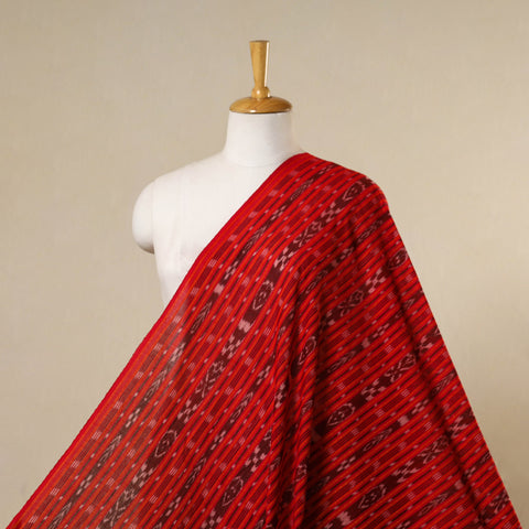 Red - handloom cotton sambalpuri ikat fabric 34