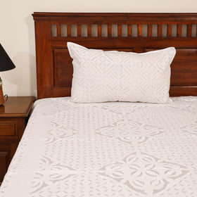 Barmer Applique Cutwork Cotton Double Bedsheet Set (108 x 90 in) 06
