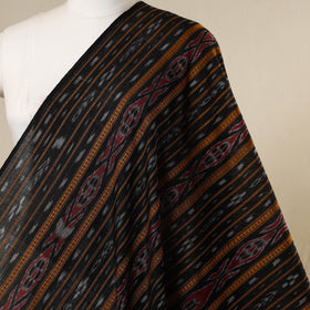 Black - handloom cotton sambalpuri ikat fabric 01