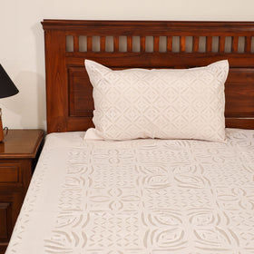 Barmer Applique Cutwork Cotton Double Bedsheet Set (108 x 90 in) 08