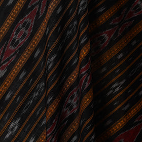 Black - handloom cotton sambalpuri ikat fabric 01