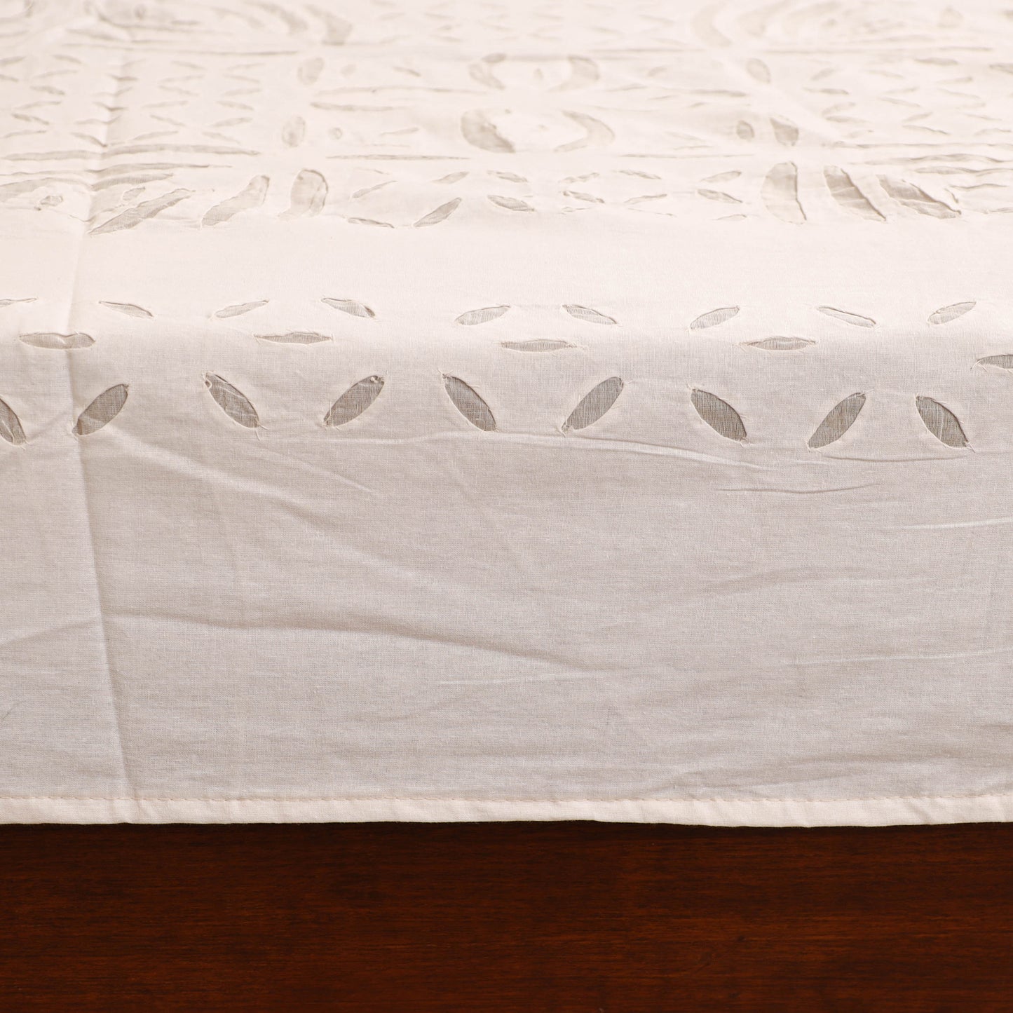 Barmer Applique Cutwork Cotton Double Bedsheet Set (108 x 90 in) 08