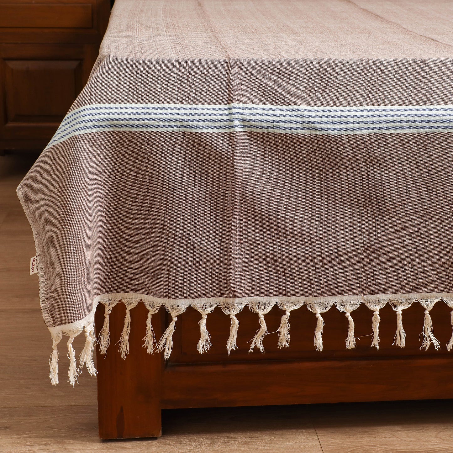 Handloom Cotton Single Bedsheet (90 x 60 in) 292
