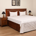 Barmer Applique Cutwork Cotton Double Bedsheet Set (108 x 90 in) 09