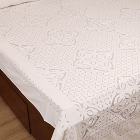 Barmer Applique Cutwork Cotton Double Bedsheet Set (108 x 90 in) 09