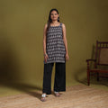 Black - natural dyed cotton short bagh kurta 01