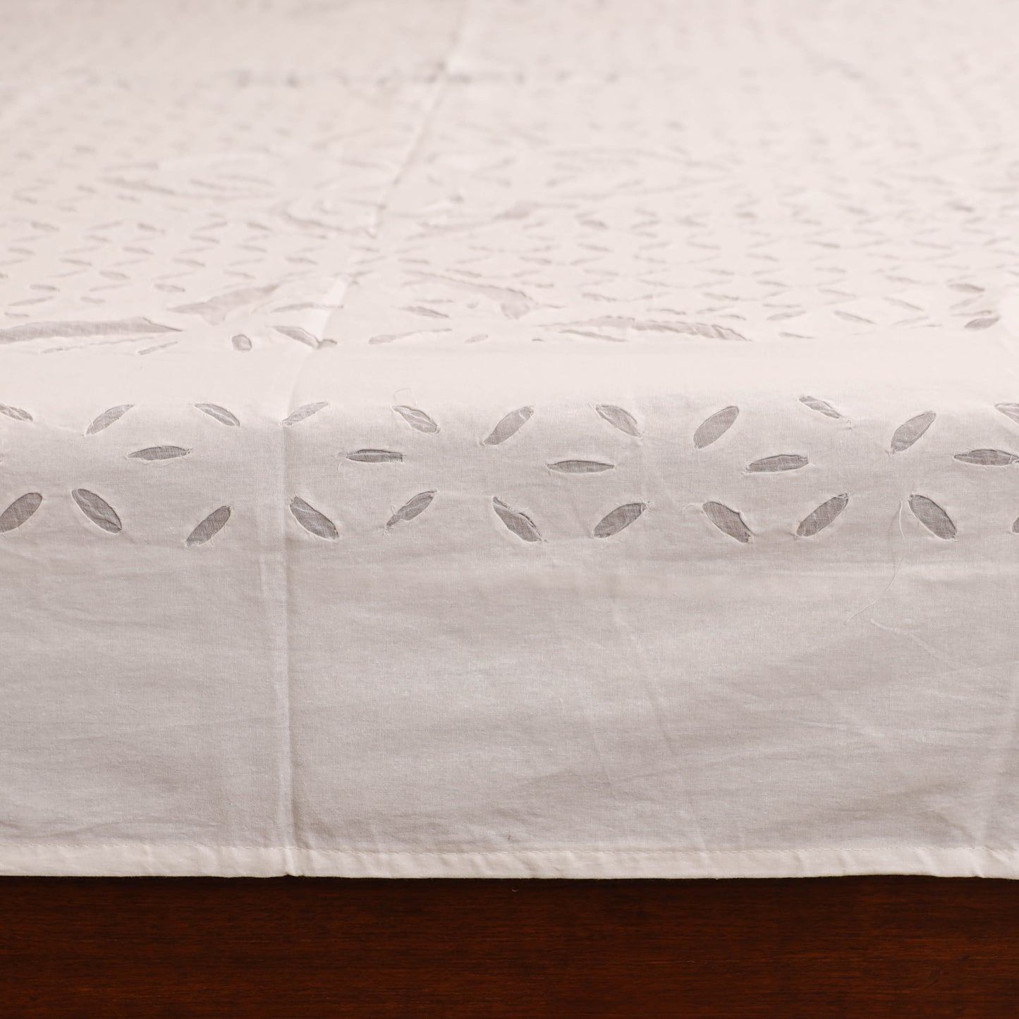 Barmer Applique Cutwork Cotton Double Bedsheet Set (108 x 90 in) 09