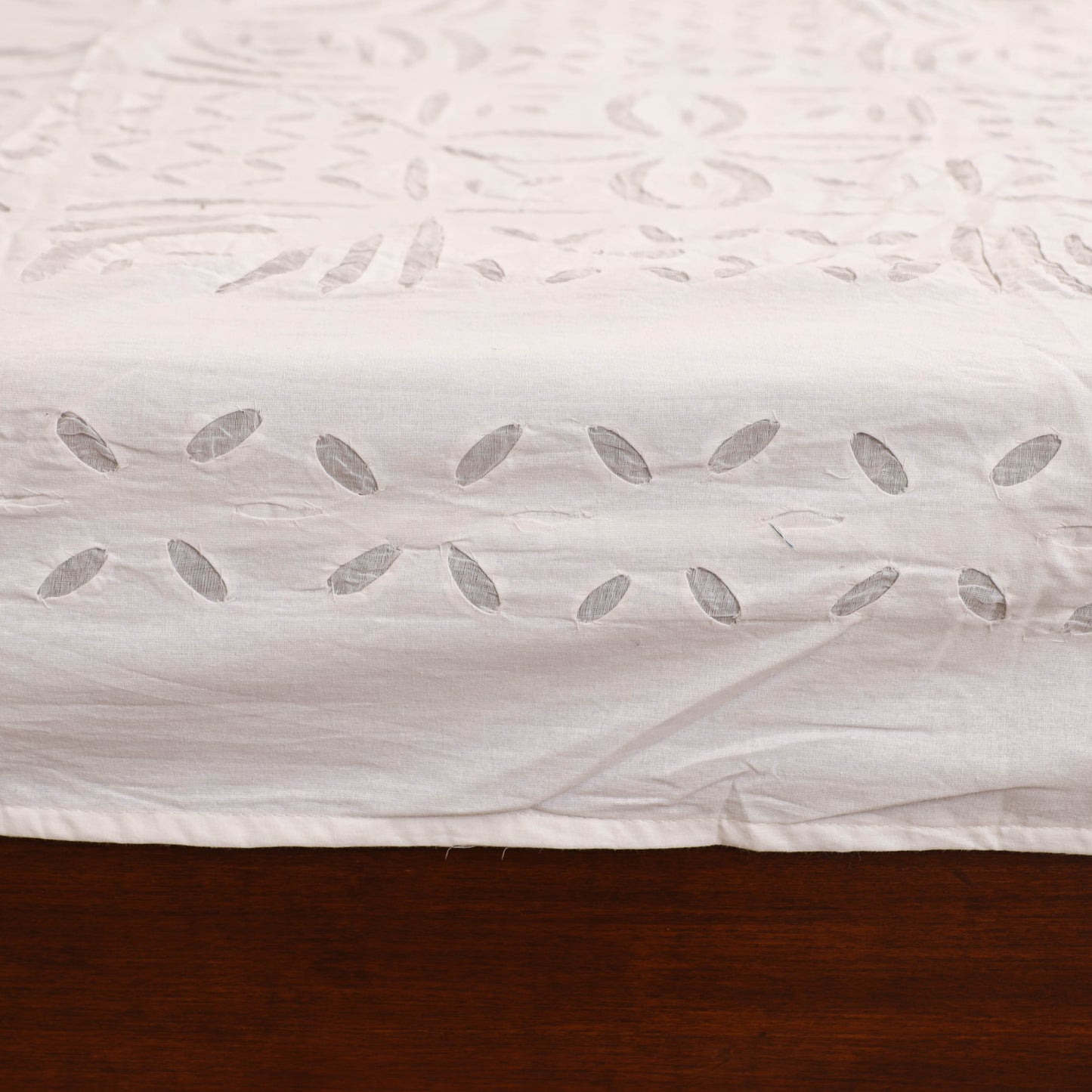 Barmer Applique Cutwork Cotton Double Bedsheet Set (108 x 90 in) 10