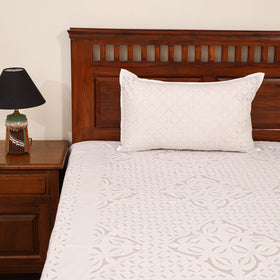 Barmer Applique Cutwork Cotton Double Bedsheet Set (108 x 90 in) 11