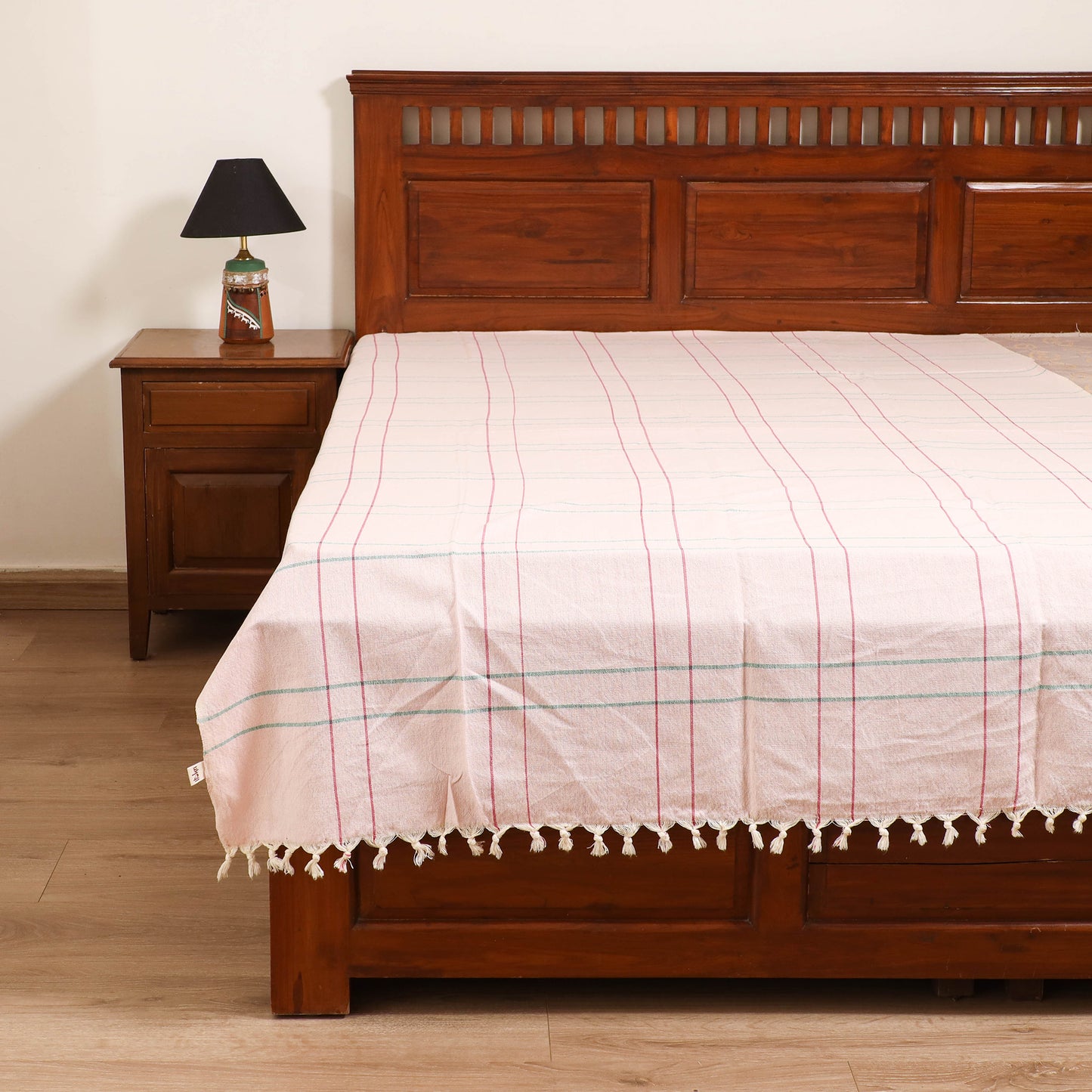 Handloom Cotton Single Bedsheet (90 x 60 in) 295