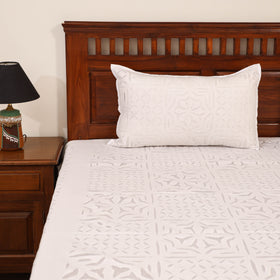 Barmer Applique Cutwork Cotton Double Bedsheet Set (108 x 90 in) 13