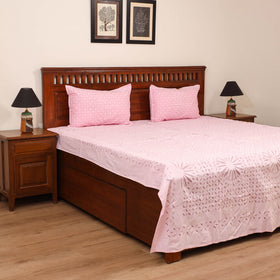 Barmer Applique Cutwork Cotton Double Bedsheet Set (108 x 90 in) 14
