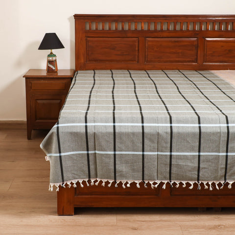Handloom Cotton Single Bedsheet (90 x 60 in) 298