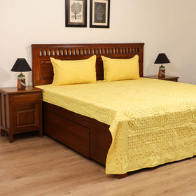 Barmer Applique Cutwork Cotton Double Bedsheet Set (108 x 90 in) 15