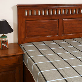 Handloom Cotton Single Bedsheet (90 x 60 in) 298