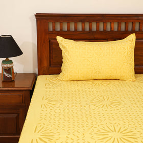 Barmer Applique Cutwork Cotton Double Bedsheet Set (108 x 90 in) 15
