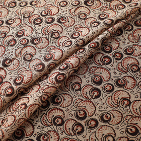 Handloom Chanderi Silk Natural Dyed Block Print Pedana Kalamkari Fabric 07