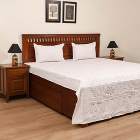 Barmer Applique Cutwork Cotton Double Bedsheet Set (108 x 90 in) 16