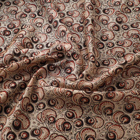 Handloom Chanderi Silk Natural Dyed Block Print Pedana Kalamkari Fabric 07