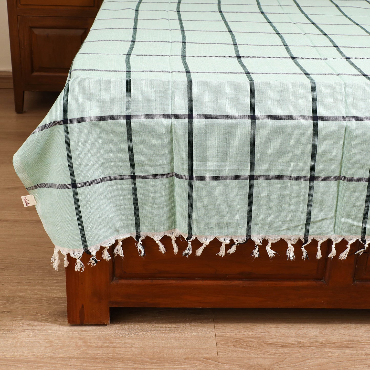Handloom Cotton Single Bedsheet (90 x 60 in) 299