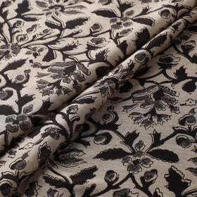 Handloom Chanderi Silk Natural Dyed Block Print Pedana Kalamkari Fabric 08