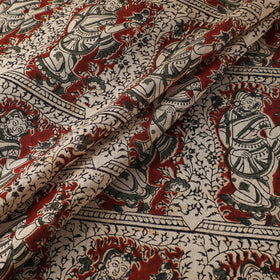 Handloom Chanderi Silk Natural Dyed Block Print Pedana Kalamkari Fabric 10