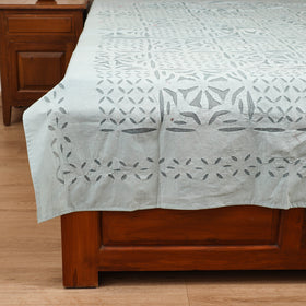 Barmer Applique Cutwork Cotton Single Bedsheet (90 x 60 in) 17