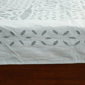 Barmer Applique Cutwork Cotton Single Bedsheet (90 x 60 in) 17