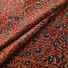 Handloom Chanderi Silk Natural Dyed Block Print Pedana Kalamkari Fabric 11