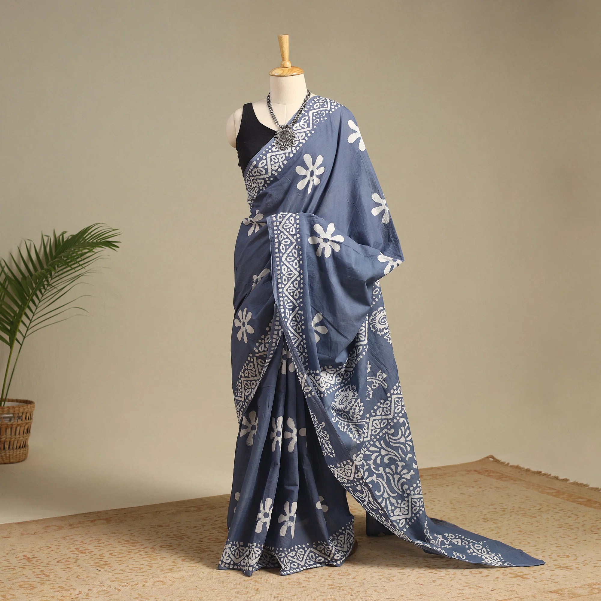 Hand block print sarees
