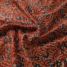Handloom Chanderi Silk Natural Dyed Block Print Pedana Kalamkari Fabric 11