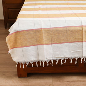 Handloom Cotton Single Bedsheet (90 x 60 in) 300
