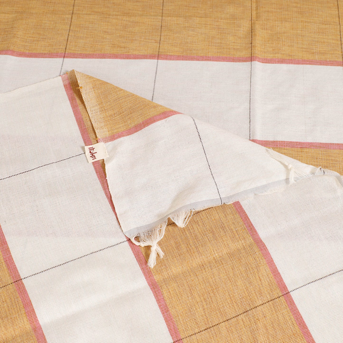 Handloom Cotton Single Bedsheet (90 x 60 in) 300